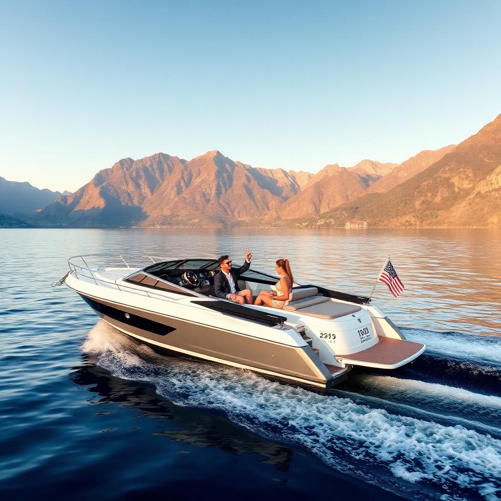 Luxe motorboot op het Lago Maggiore