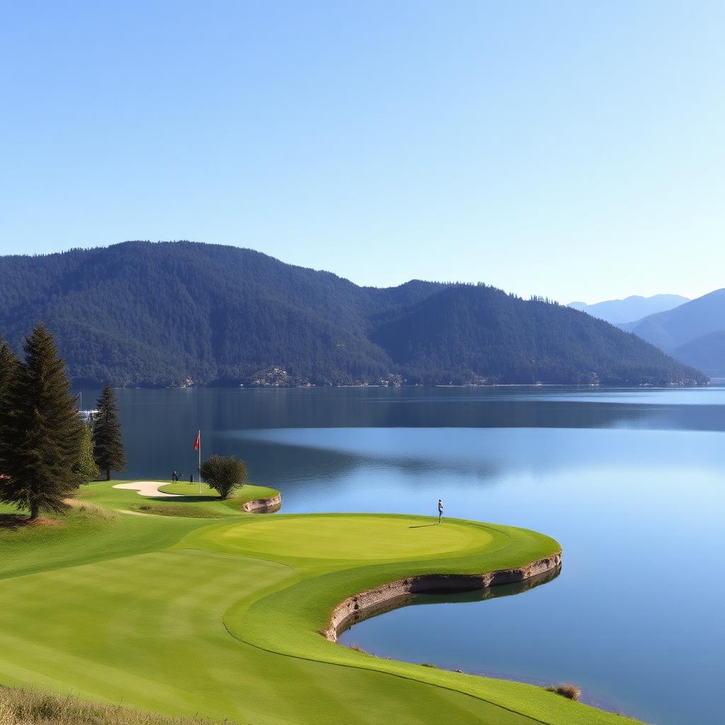 Golf dei Laghi met fairways aan het Lago di Monate