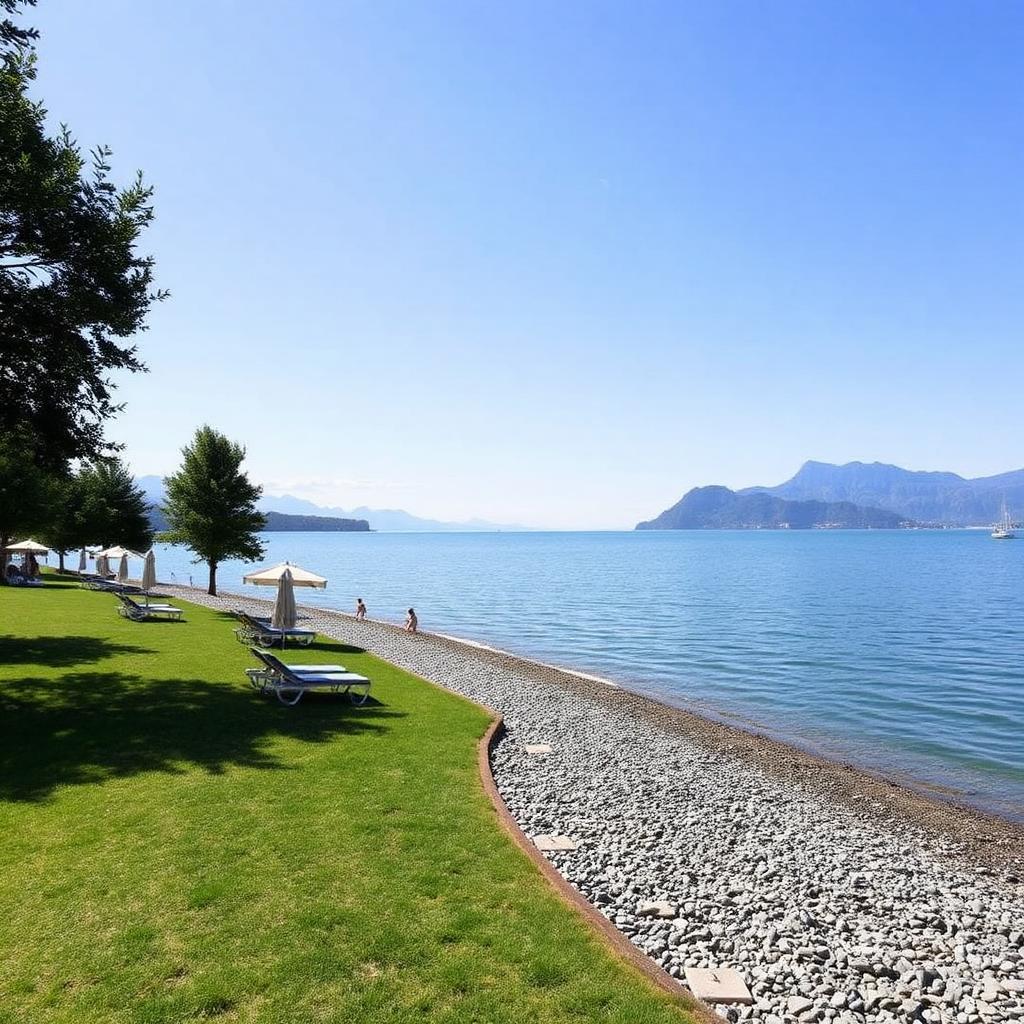 Lido di Ispra aan de oostoever van het Lago Maggiore