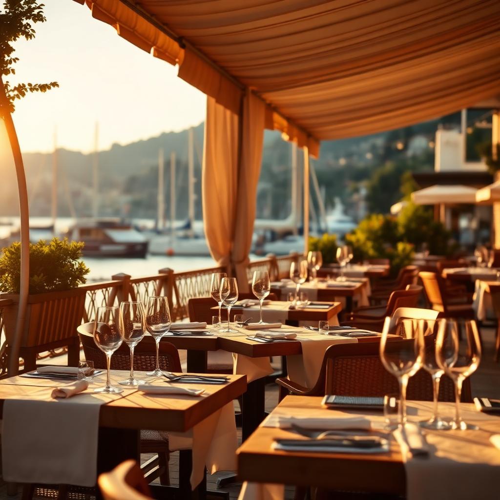 Terras van Ristorante Verbella aan de Marina di Verbella in Sesto Calende