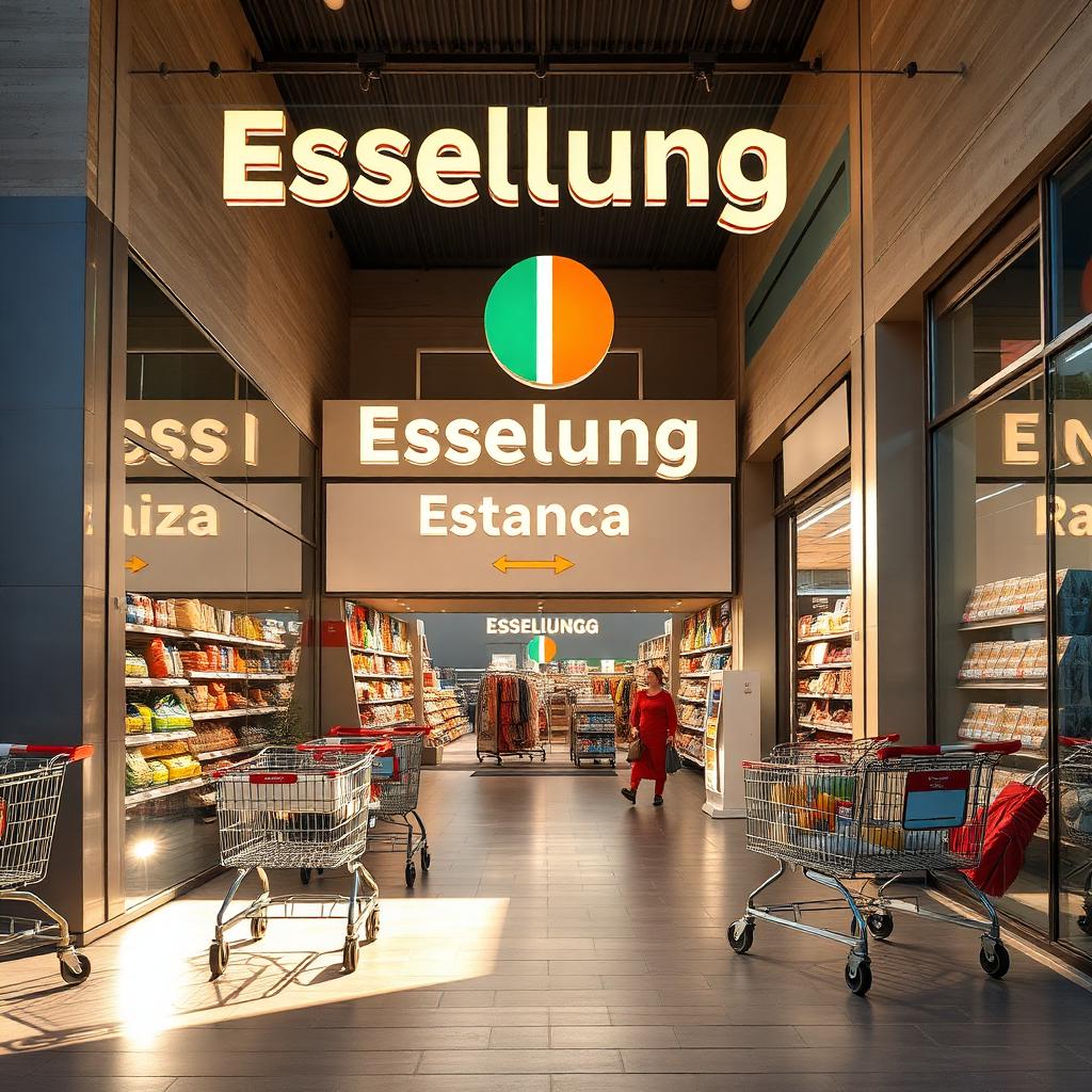Ingang van een Italiaanse Esselunga-supermarkt